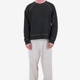 Engineered Raglan Sweat - Charcoal