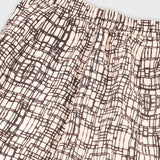 Full Seam Skirt - Black Ecru Maze Print