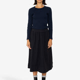 Full Seam Skirt - Black Small Basket Weave