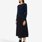 Full Seam Skirt - Black Small Basket Weave