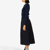 Full Seam Skirt - Black Small Basket Weave