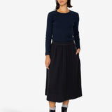 Full Seam Skirt - Black Small Basket Weave