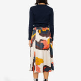 Full Seam Skirt - Impasto Print Satin