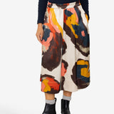 Full Seam Skirt - Impasto Print Satin