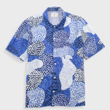Gabe Shirt - Dot Print Blue Mono