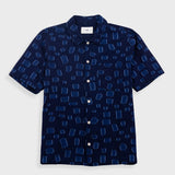 Gabe Shirt - Indigo Irregular Dot