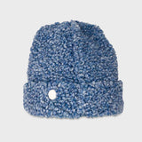 Fleece Beanie - Soft Blue Curly Wool