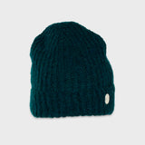 Mohair Rib Beanie - Phthalo Green