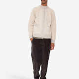Knitted Zip Thru Bomber - Stone