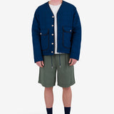 Lightweight Liner Jacket - Indigo Microcheck