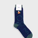 Lightweight Suiting Sock - Navy / Khaki