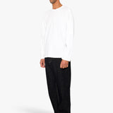 Long Sleeve Curve Panel T-Shirt - White Waffle