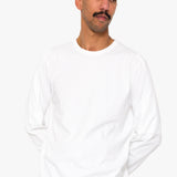Long Sleeve Curve Panel T-Shirt - White Waffle