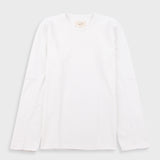 Long Sleeve Curve Panel T-Shirt - White Waffle