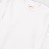 Long Sleeve Curve Panel T-Shirt - White Waffle