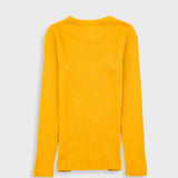 Long Sleeve Fitted T-Shirt - Chrome Yellow