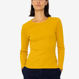 Long Sleeve Fitted T-Shirt - Chrome Yellow