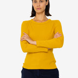 Long Sleeve Fitted T-Shirt - Chrome Yellow