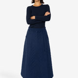 Maxi Skirt - Quilted Navy