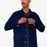 Meyer Shirt Jacket - Deep Denim Herringbone