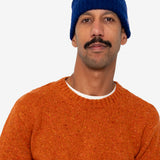 Mohair Rib Beanie - Rich Blue