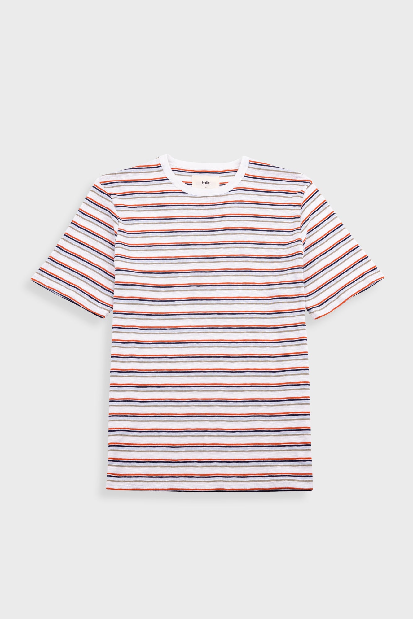 Striped t-shirt on a white background
