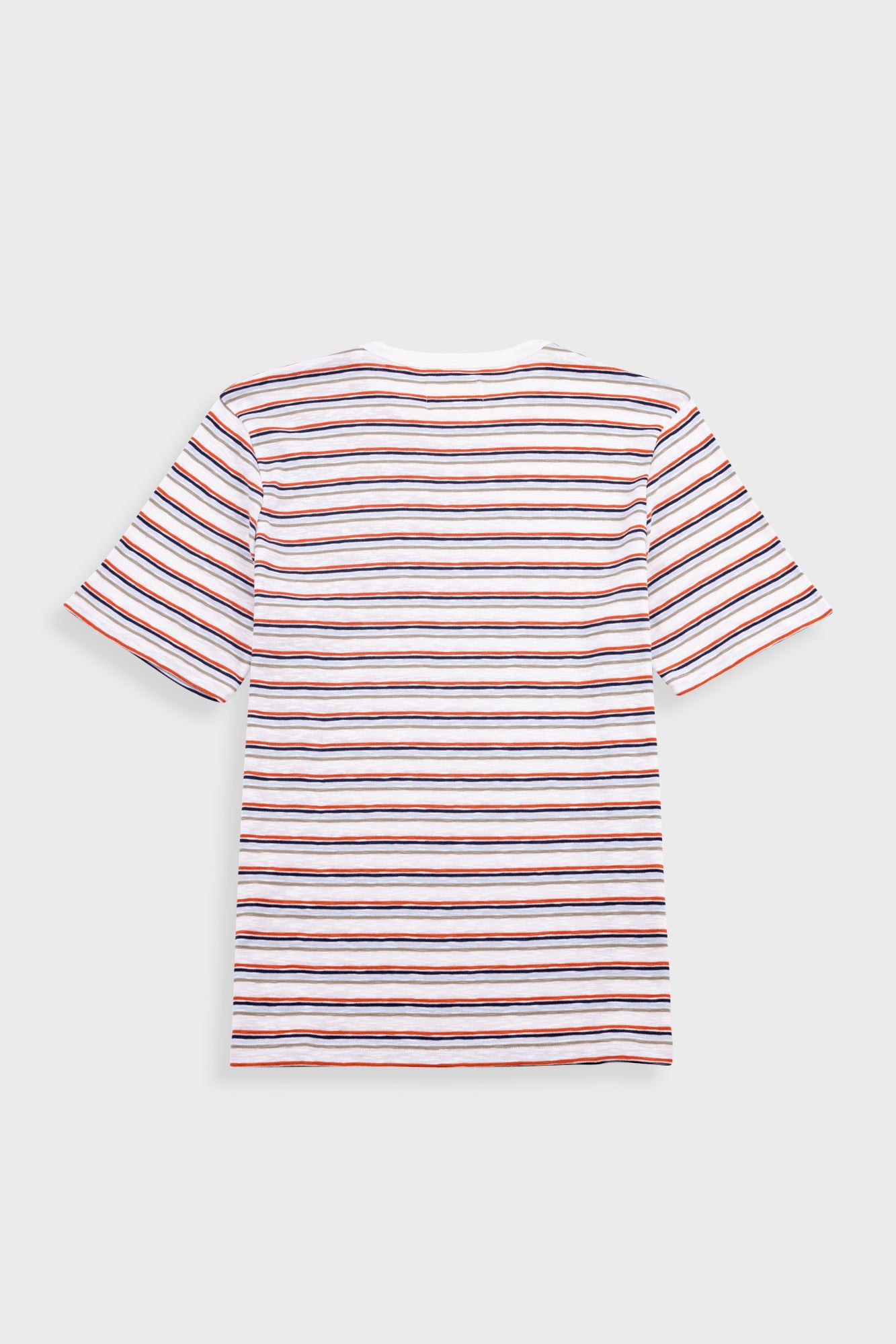 Striped t-shirt on a light gray background