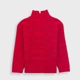 Open Funnel Neck Jumper - Carnation
