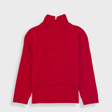 Open Funnel Neck Jumper - Carnation