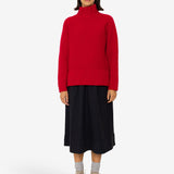 Open Funnel Neck Jumper - Carnation