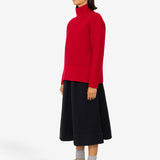 Open Funnel Neck Jumper - Carnation