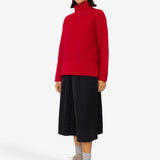 Open Funnel Neck Jumper - Carnation