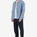 Patch Overshirt - Blue Tile Tapestry