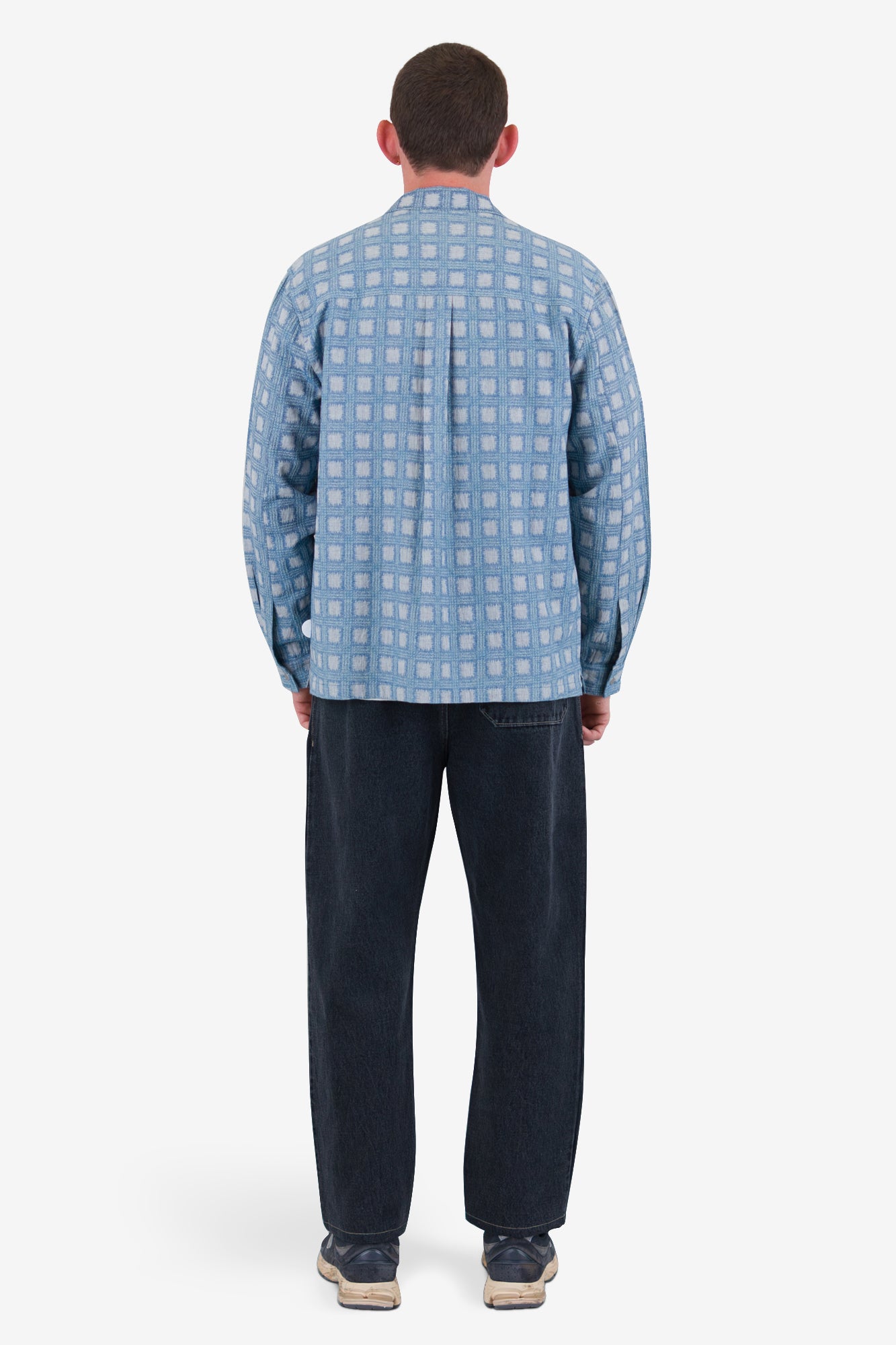 Folk Patch Overshirt - Blue Tile Tapestry