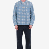 Patch Overshirt - Blue Tile Tapestry