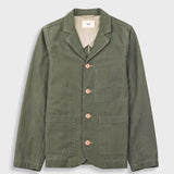 Patch Jacket - Dark Olive Slub