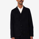 Patch Jacket - Soft Black Brushed Stripe