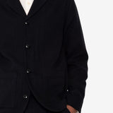 Patch Jacket - Soft Black Brushed Stripe