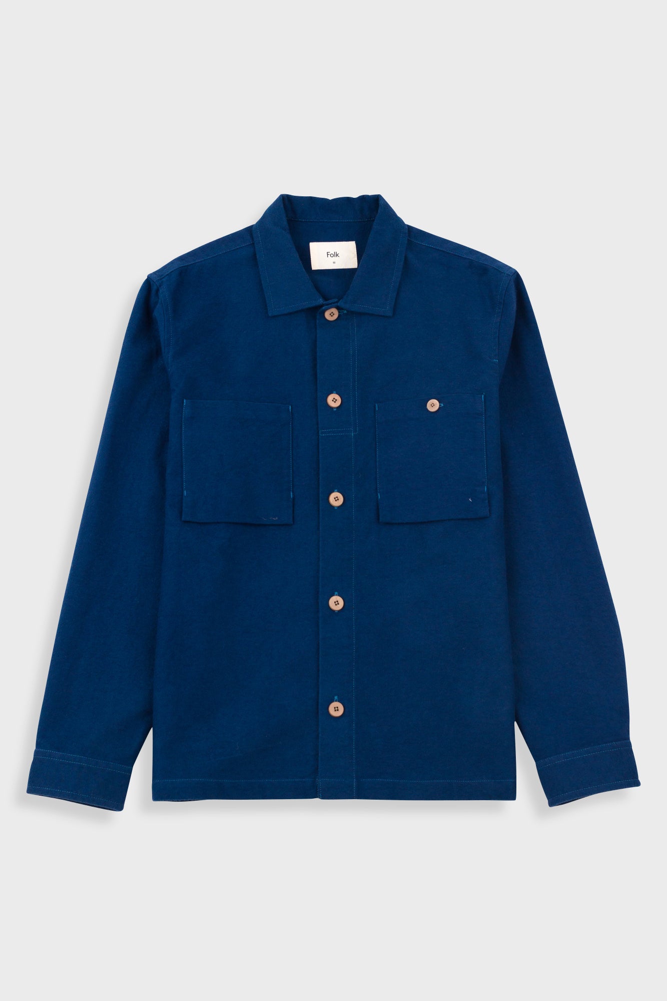 Patch Overshirt - Ink Blue Moleskin – Folk