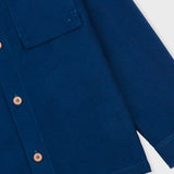Patch Overshirt - Ink Blue Moleskin