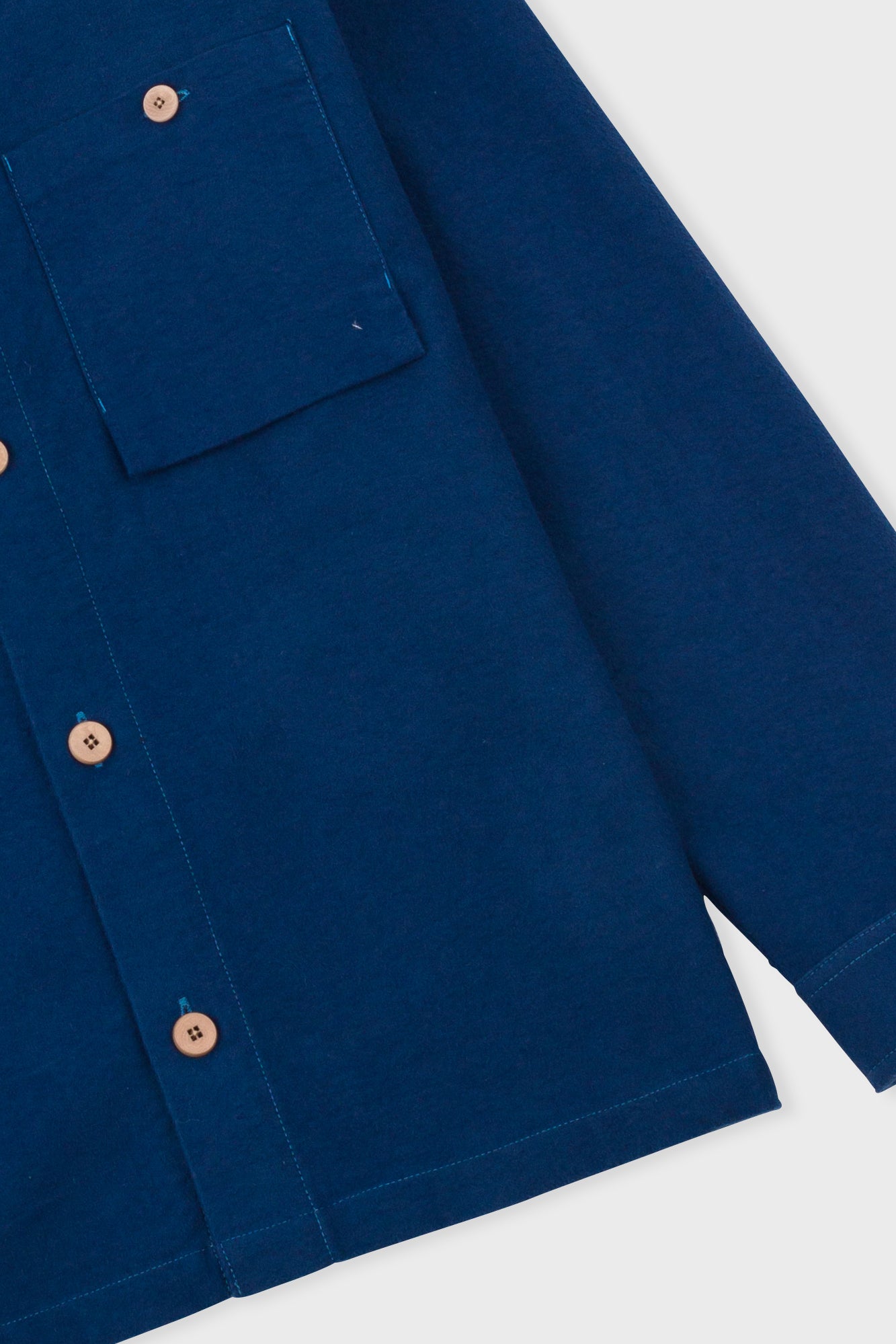 Patch Overshirt - Ink Blue Moleskin – Folk
