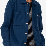 Patch Overshirt - Ink Blue Moleskin