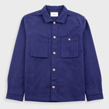Patch Overshirt - Mid Blue Moleskin