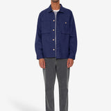 Patch Overshirt - Mid Blue Moleskin