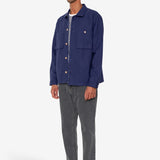 Patch Overshirt - Mid Blue Moleskin