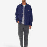 Patch Overshirt - Mid Blue Moleskin