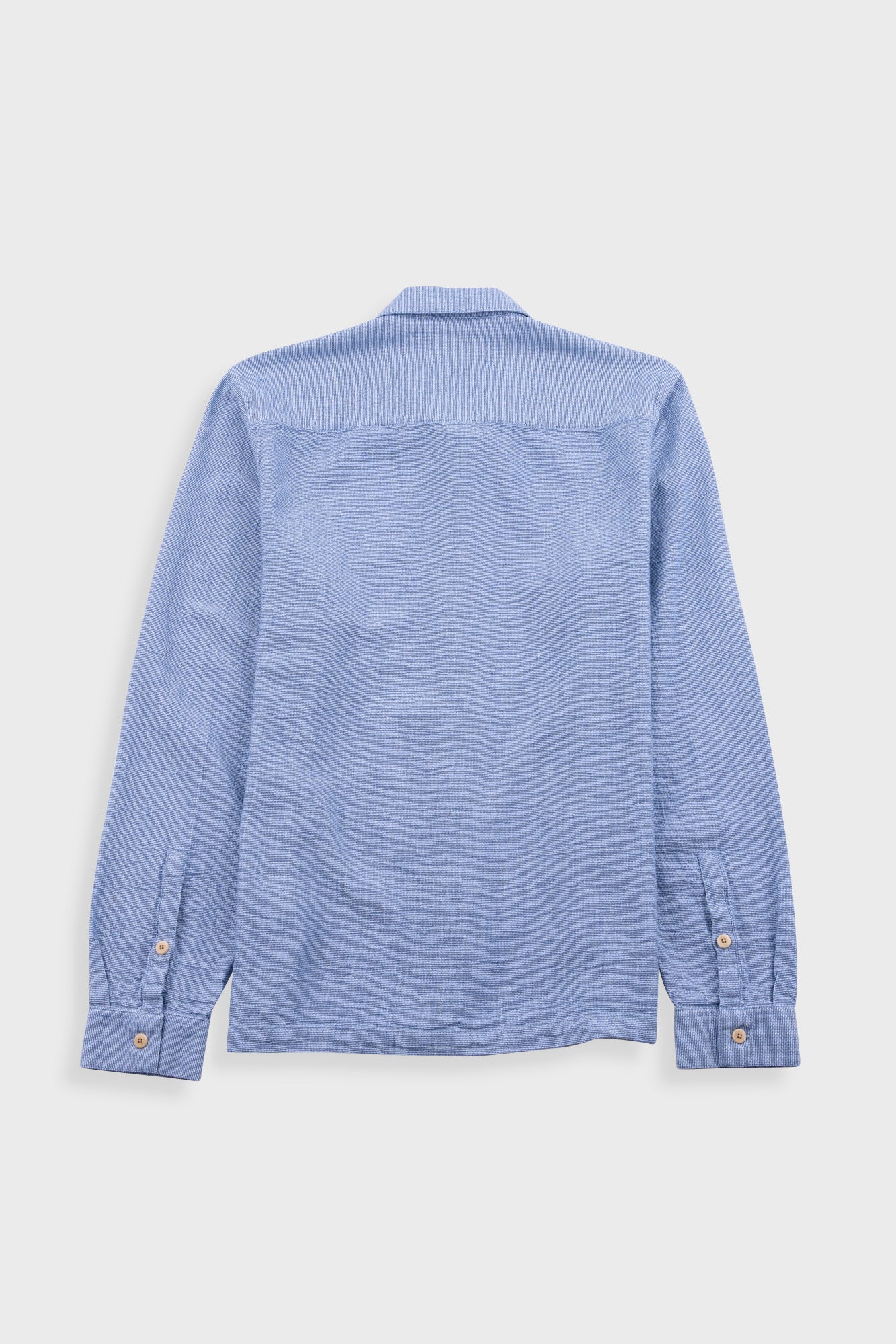 Folk | Folk Patch Shirt - Light Indigo Basketweave