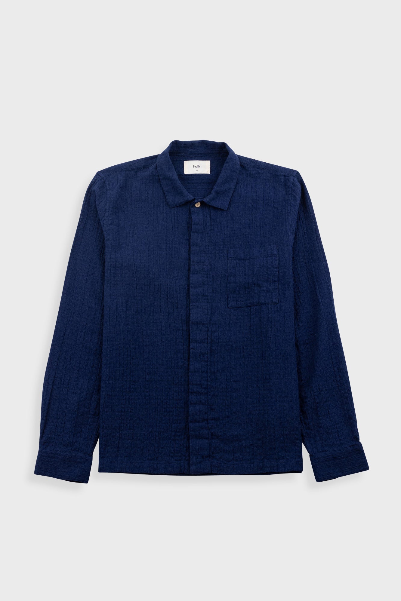 Folk | Folk Patch Shirt - Navy Openweave