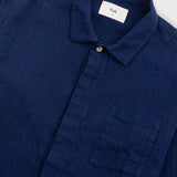 Folk | Folk Patch Shirt - Navy Openweave
