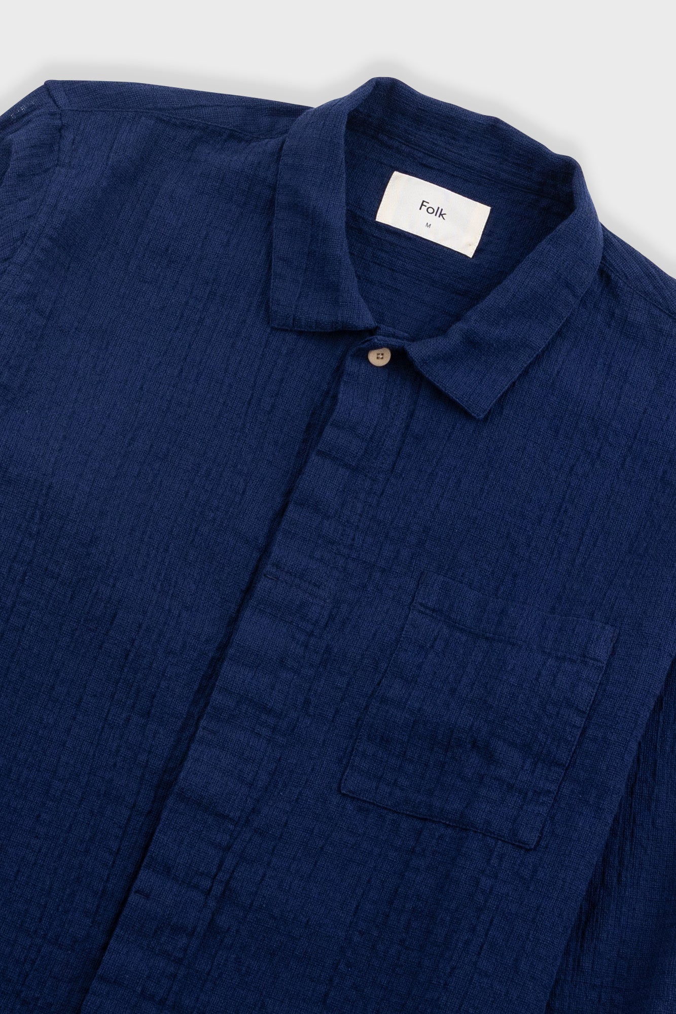 Folk | Folk Patch Shirt - Navy Openweave